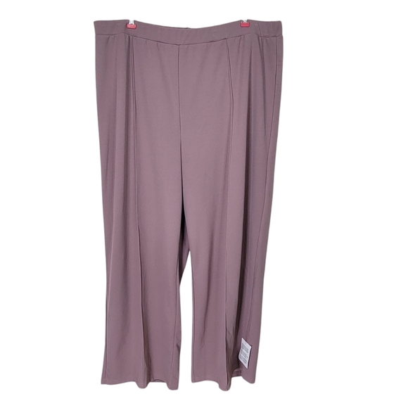 ASOS Curve Pants Size 20 44X31 Pleated Wide Leg Pull On Elastic Waist High Rise - Picture 1 of 12